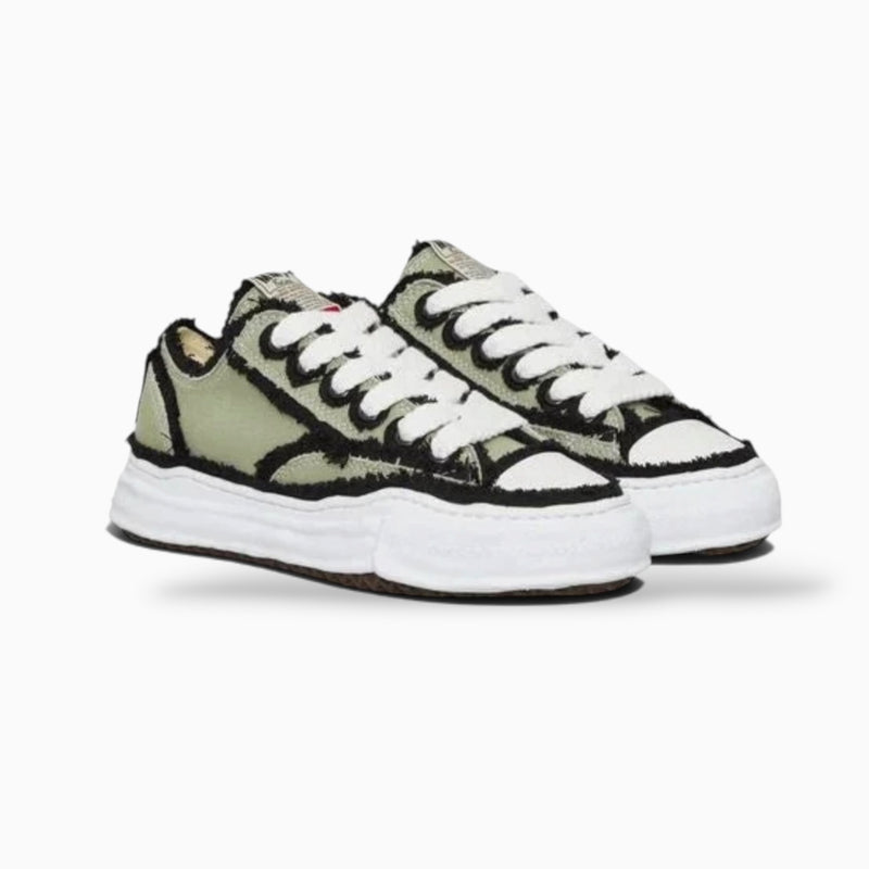 Maison Mihara Yasuhiro Peterson OG Sole Canvas Low Frayed Khaki