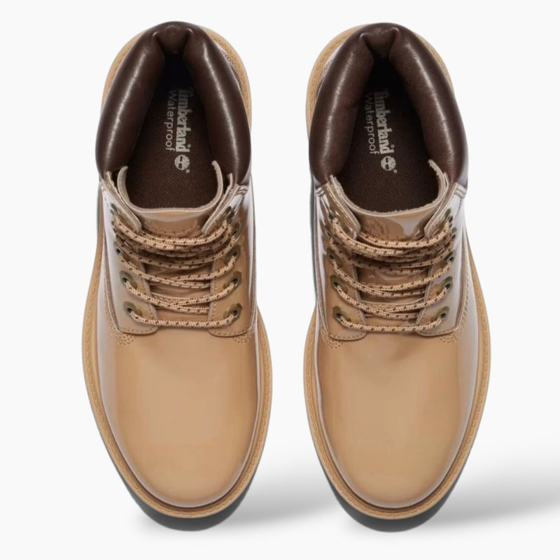 Timberland Premium 6 Inch Lace up Waterproof Boot Wheat Patent Leather