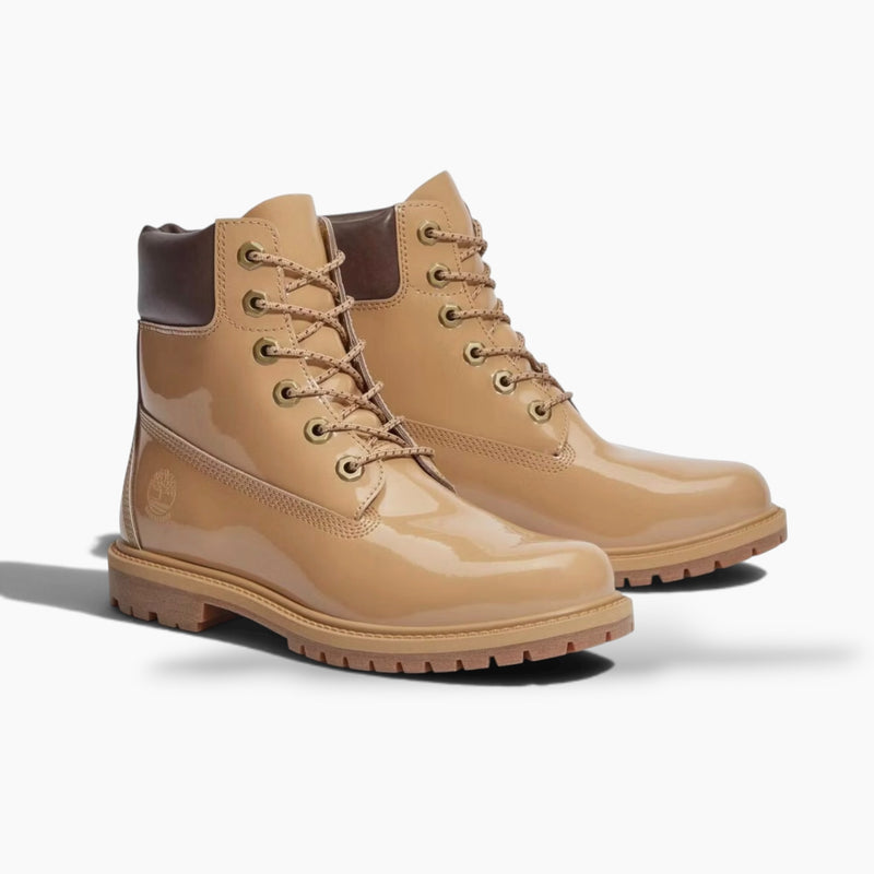 Timberland Premium 6 Inch Lace up Waterproof Boot Wheat Patent Leather
