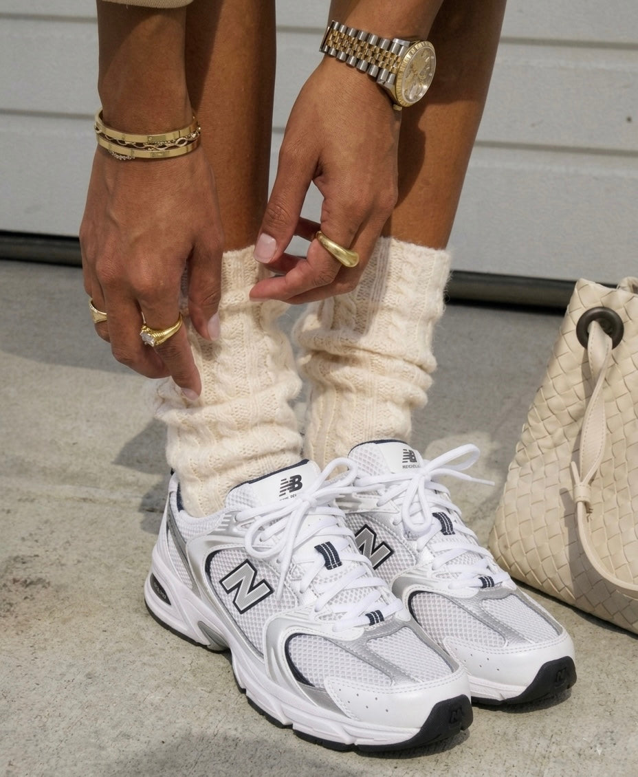 New Balance 530 White Silver Navy