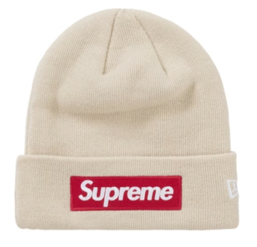 Supreme New Era Box Logo Beanie Beige