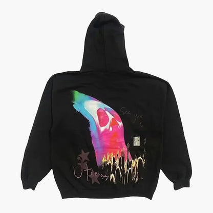 Travis Scott Face Melt Hoodie Black