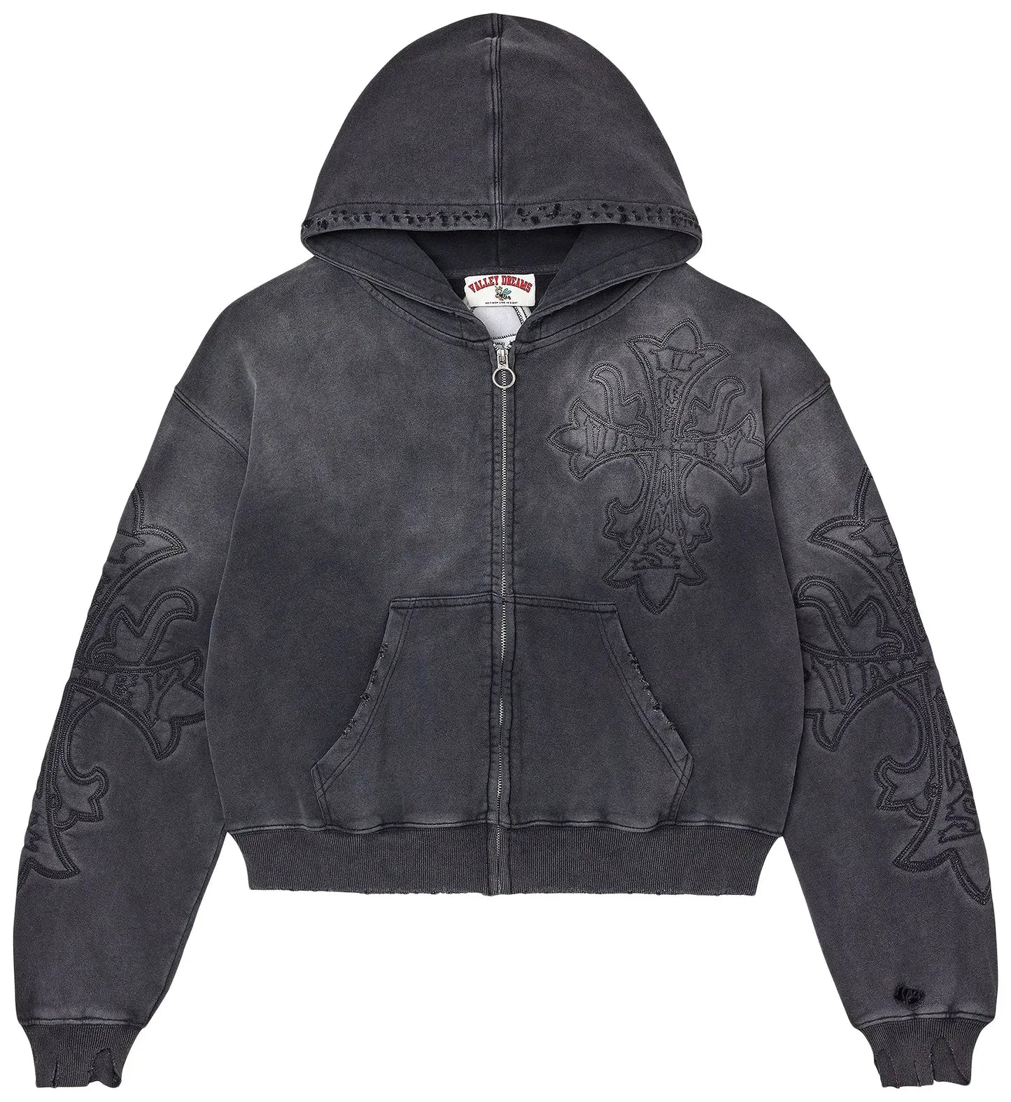 Vale Forever Bipolar Zip Up Hoodie Blue