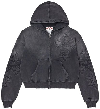 Vale Forever Bipolar Zip Up Hoodie Blue