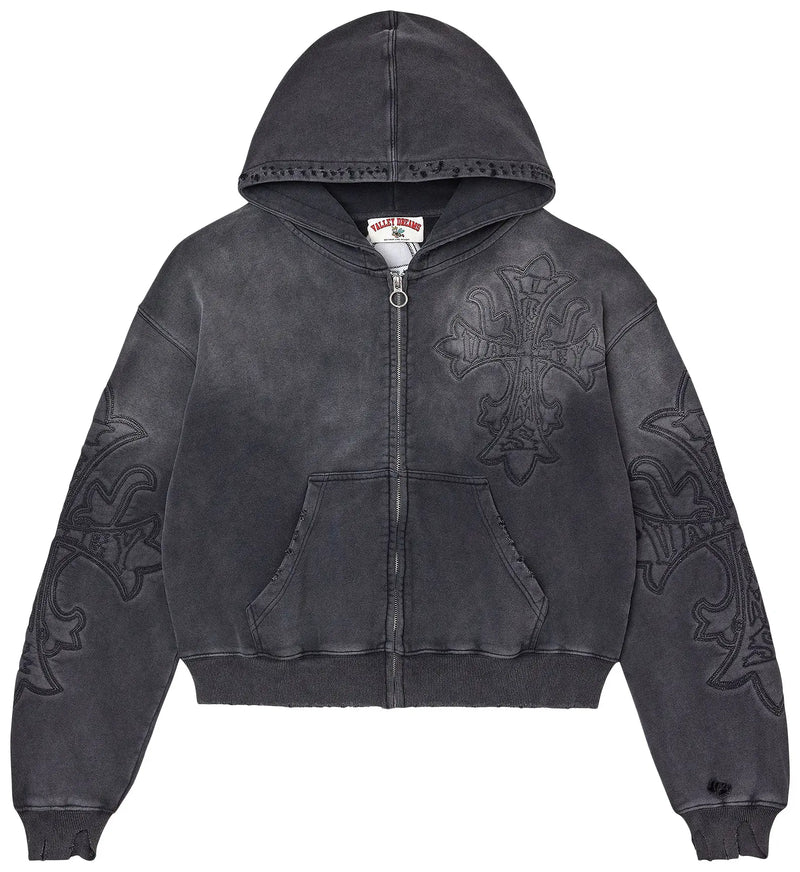 Vale Forever Bipolar Zip Up Hoodie Blue