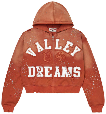 Vale Forever Classico Zip Up Sweatshirt Orange
