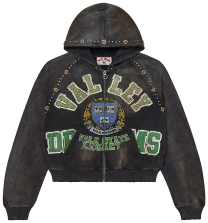 Vale Forever Legacy Gem Zip Up Hoodie Black