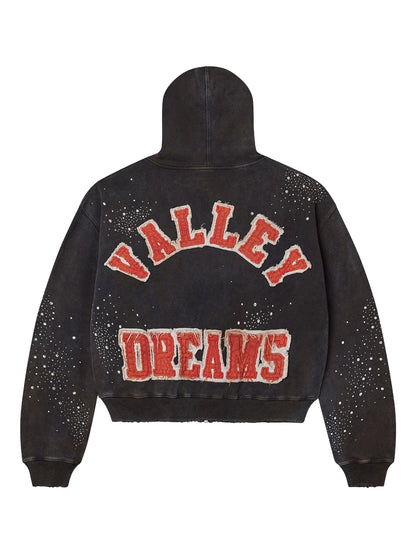 Vale Pluto Clustered zip-up Hoodie Black