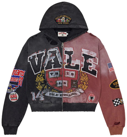 Vale Zip Up Two Face Hoodie