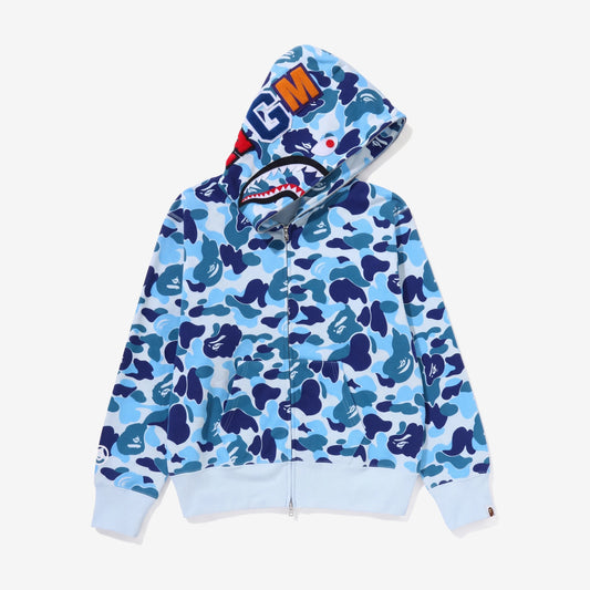 A Bathing Ape ABC Camo Shark Full Zip Hoodie Blue