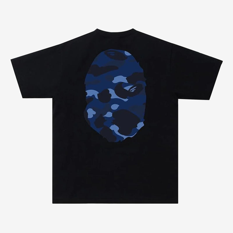A Bathing Ape μπλουζάκι Camo Big Ape Head Black/Navy