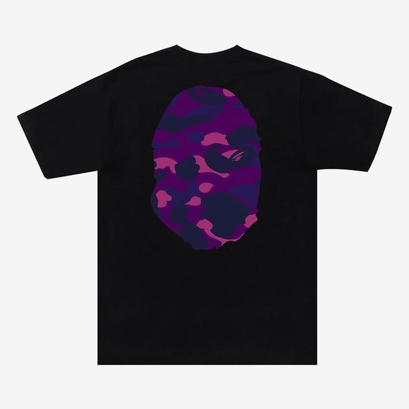 A Bathing Ape Camo Big Ape Head majica kratkih rukava, crna/ljubičasta