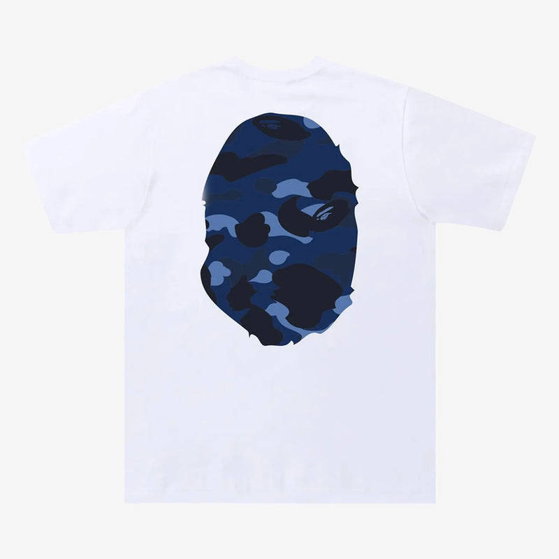 A Bathing Ape μπλουζάκι Camo Big Ape Head White/Navy