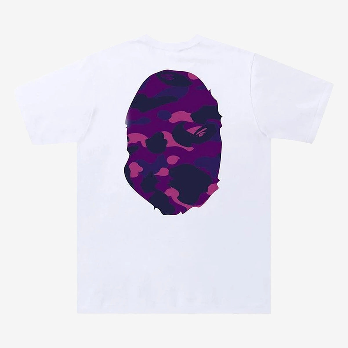 A Bathing Ape μπλουζάκι Camo Big Ape Head White/Purple
