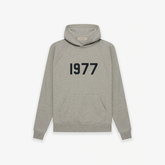 Essentials Fear of God SS22 Dark Oatmeal 1977 Hoodie – Vorderansicht