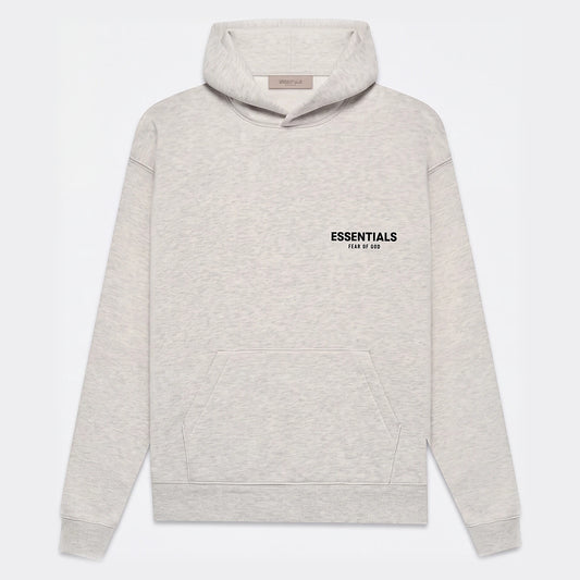 Essentials Fear of God FW22 Light Oatmeal Hoodie Vorderseite