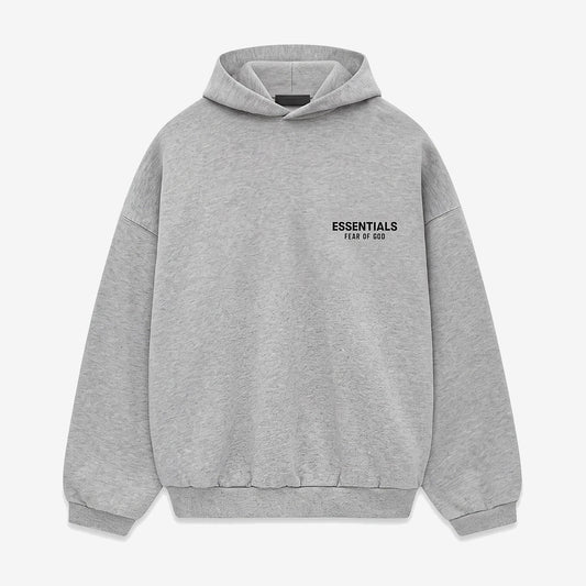 Essentials Fear of God FW24 Light Heather Grey Fleece Hoodie II