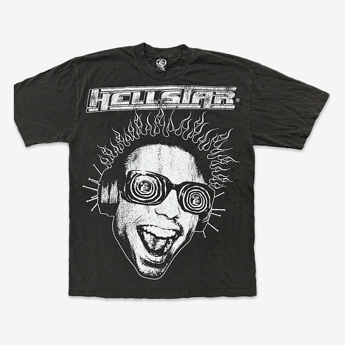 Hellstar Heaven Sounds Like T-Shirt Washed Black