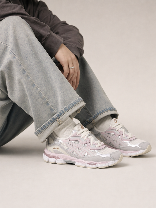 ASICS GEL-NYC Concrete Barely Rose Lifestyle On-Foot