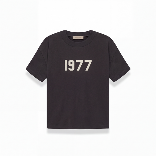 Fear of God Essentials ss22 1977 T-Shirt in Iron, Vorderansicht