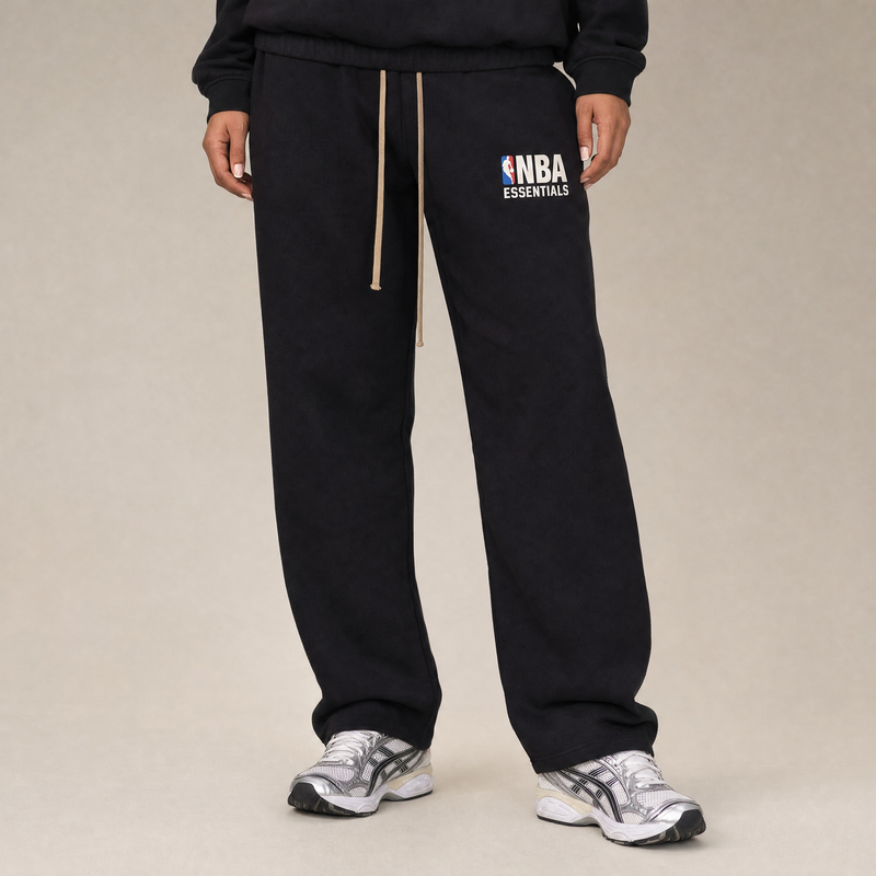 Fear of God Essentials x NBA SS25 Black Sweatpants