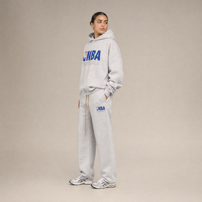 Fear of God Essentials x NBA FW24 Light Heather Relaxed Sweatpants