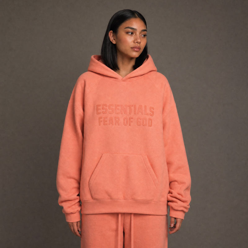 Fear of God Essentials PF22 Coral Hoodie