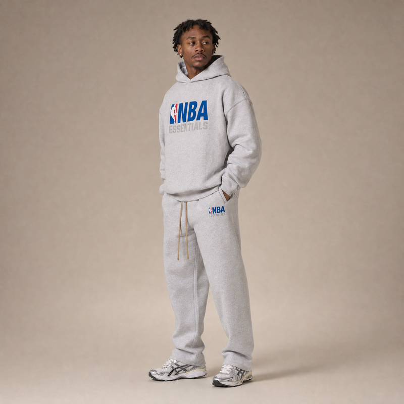 Fear of God Essentials x NBA FW24 Light Heather Relaxed Sweatpants