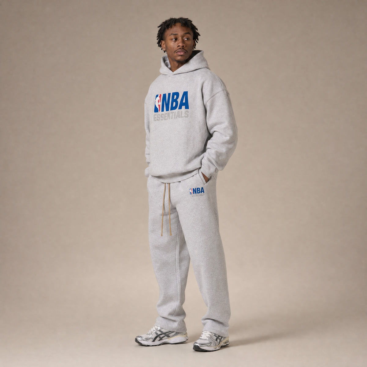 Fear of God Essentials x NBA FW24 Light Heather Hoodie