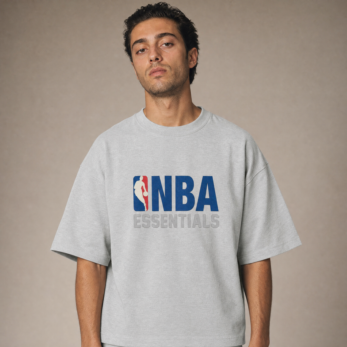 Fear of God Essentials x NBA FW24 Tee Light Heather T-Shirt