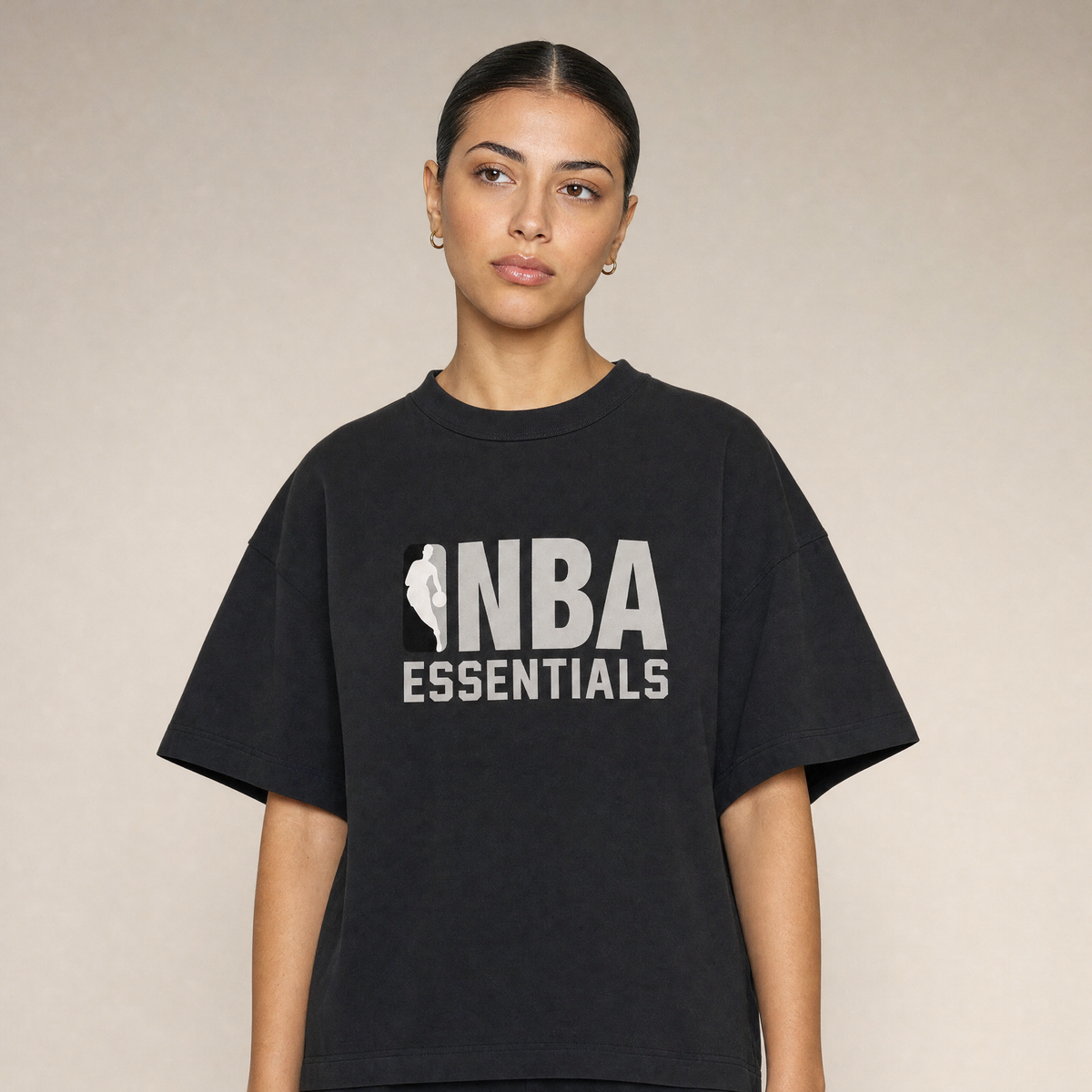 Fear of God Essentials x NBA ss25 Black T-Shirt