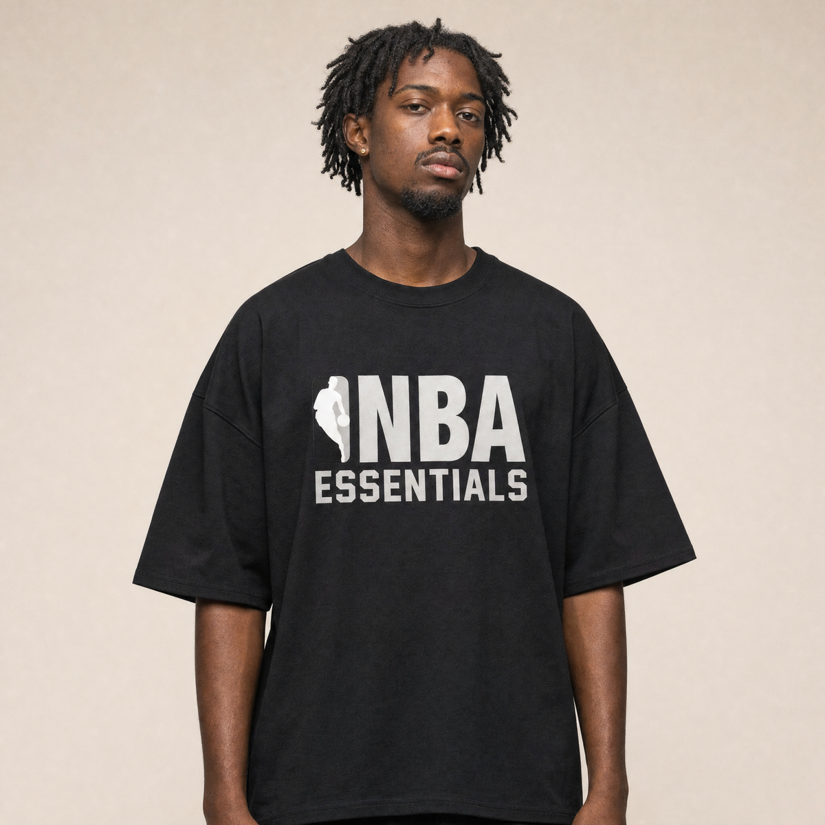 Fear of God Essentials x NBA SS25 Black T-Shirt