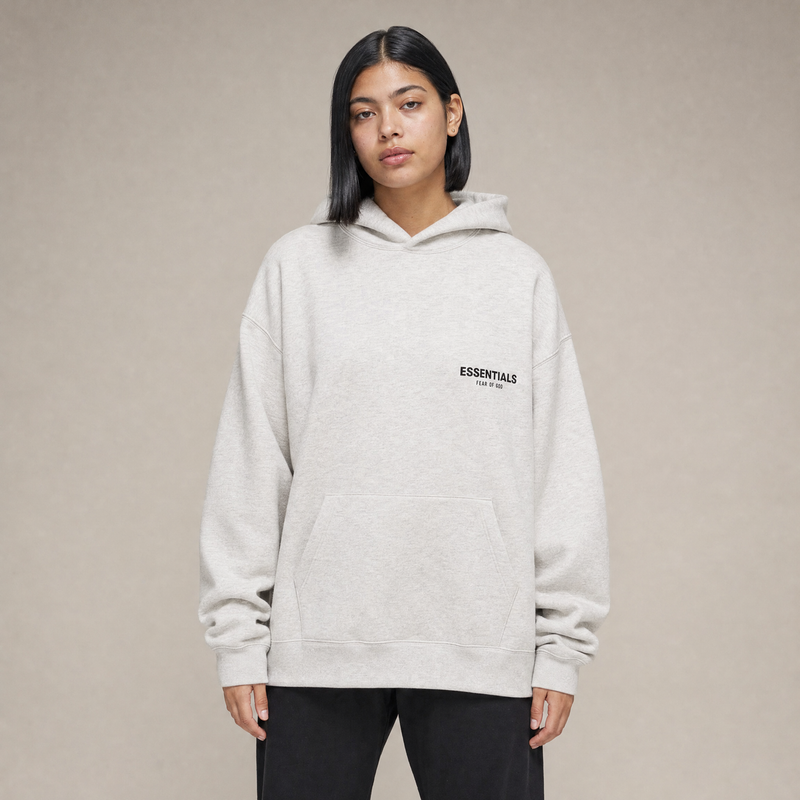Fear of God Essentials FW22 Light Oatmeal Hoodie