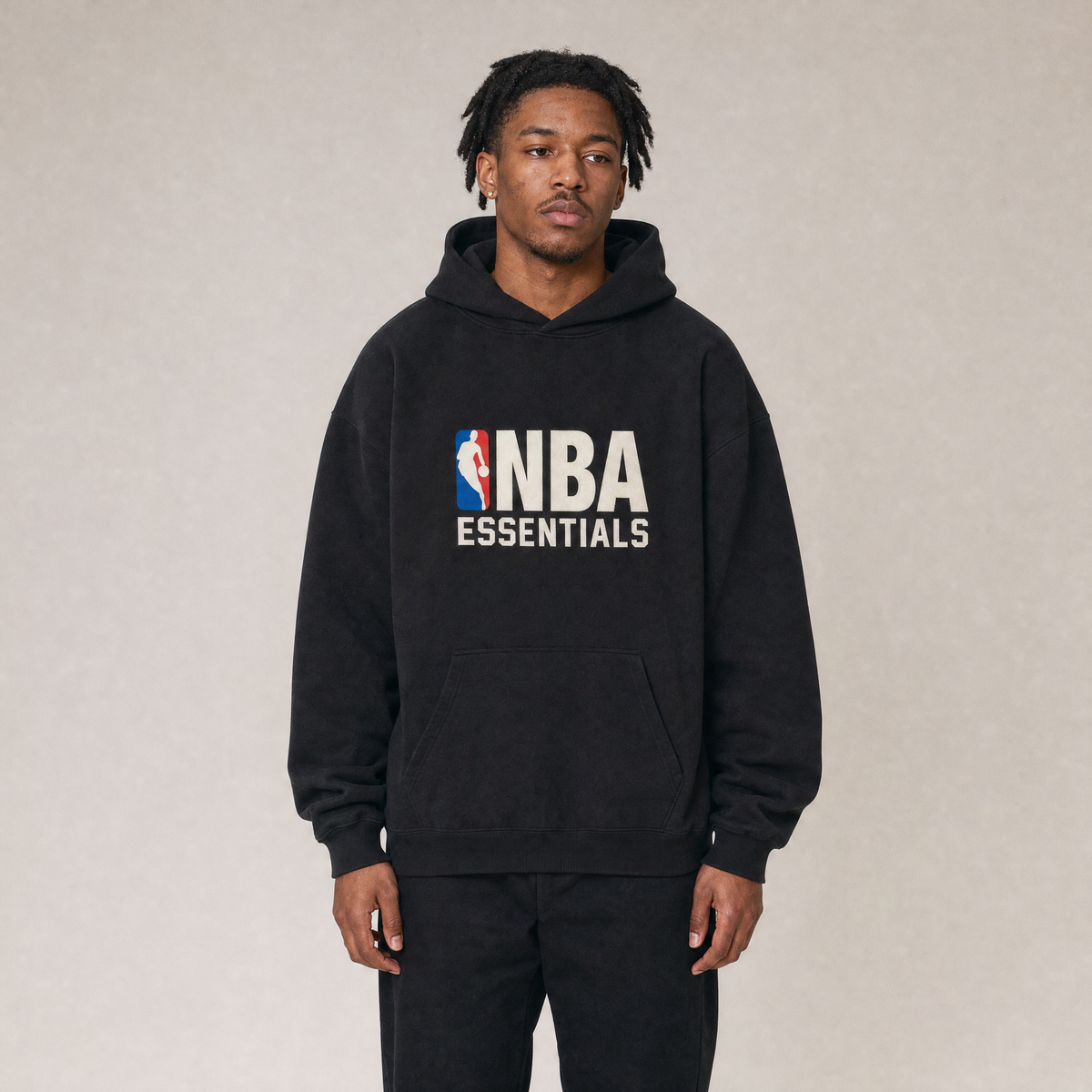 Fear of God Essentials x NBA FW24 Black Hoodie