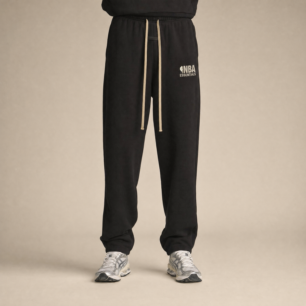 Fear of God Essentials x NBA FW24 Black Relaxed Sweatpants