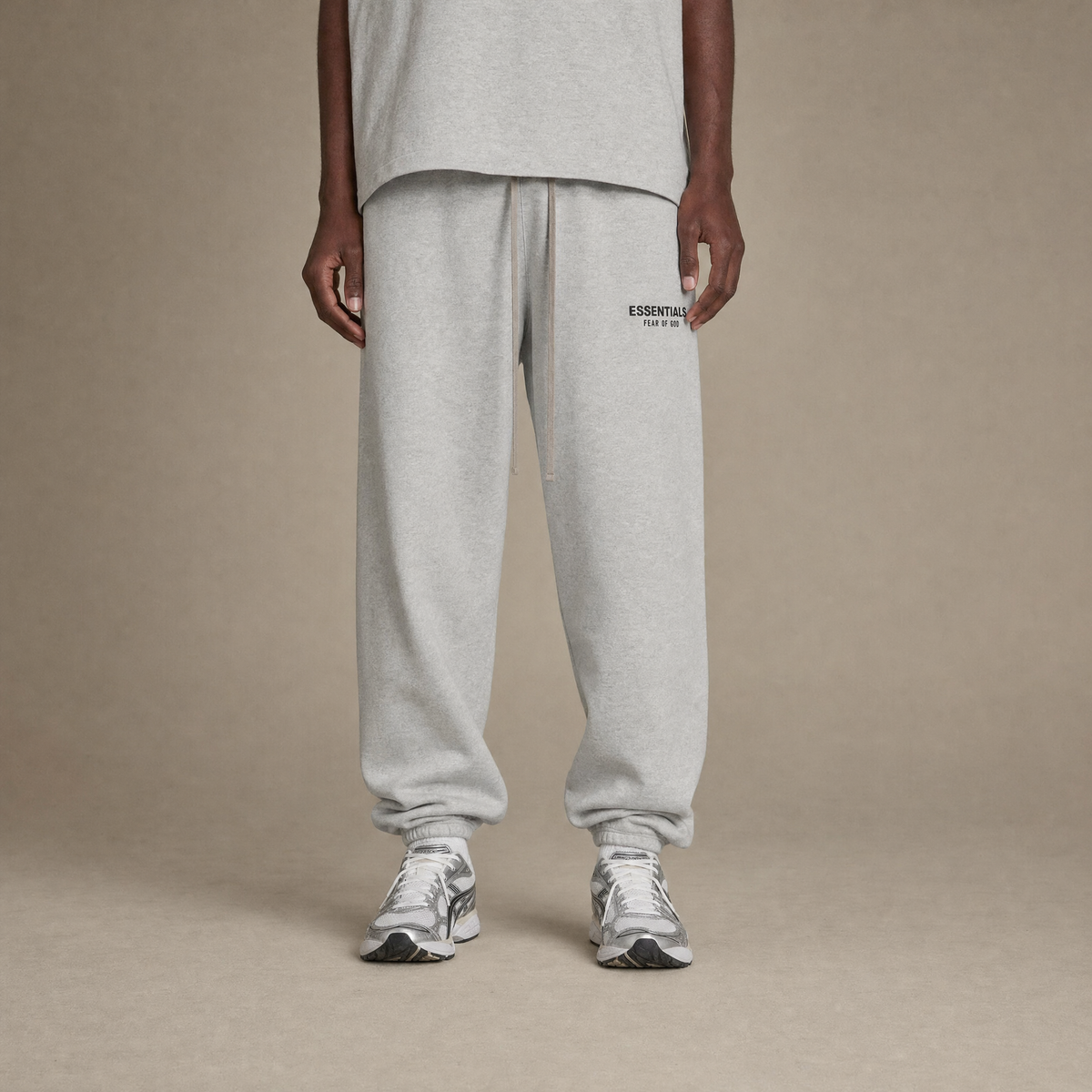 Fear of God Essentials FW24 Light Heather Grey Fleece Sweatpants