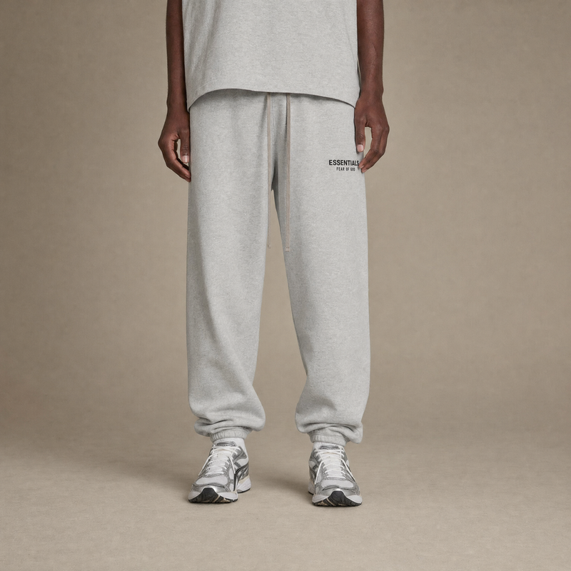 Fear of God Essentials FW24 Light Heather Grey Fleece Sweatpants
