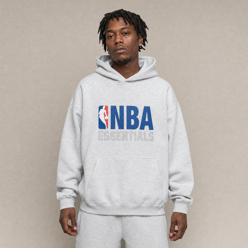 Fear of God Essentials x NBA FW24 Light Heather Hoodie