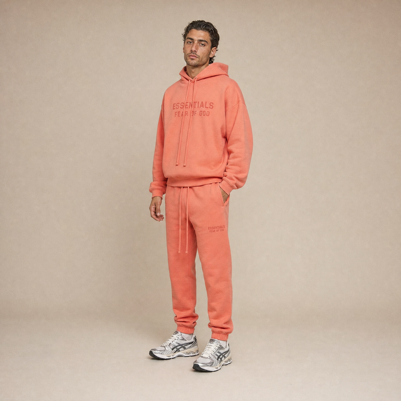 Fear of God Essentials PF22 Coral Hoodie