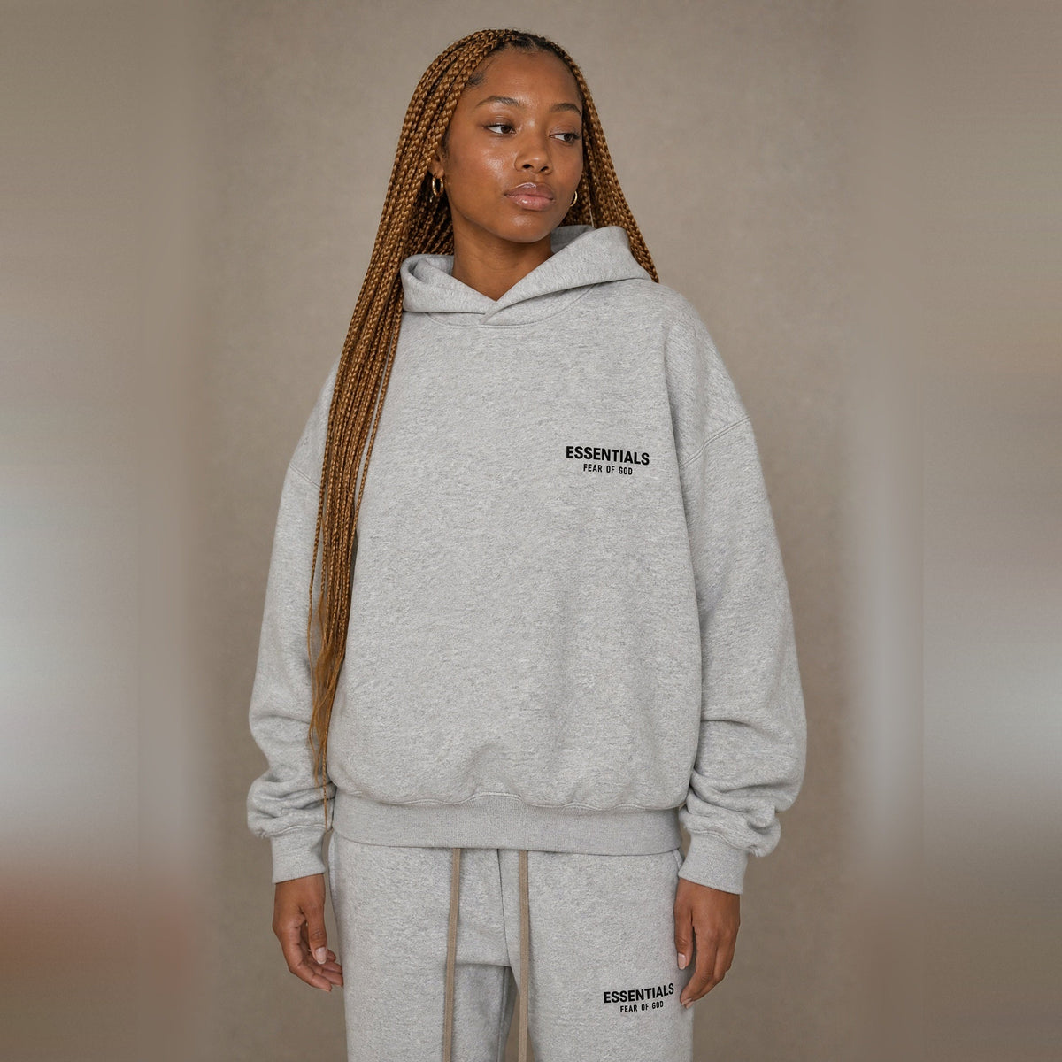 Fear of God Essentials FW24 Light Heather Grey Fleece -huppari II