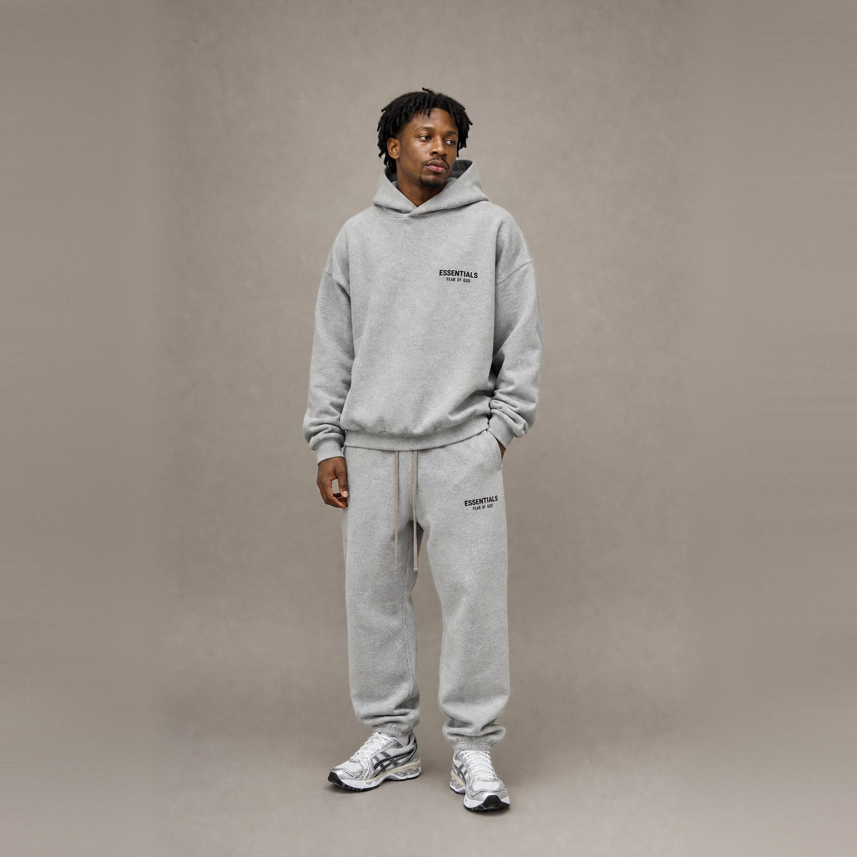 Fear of God Essentials FW24 Light Heather Grey Fleece Sweatpants