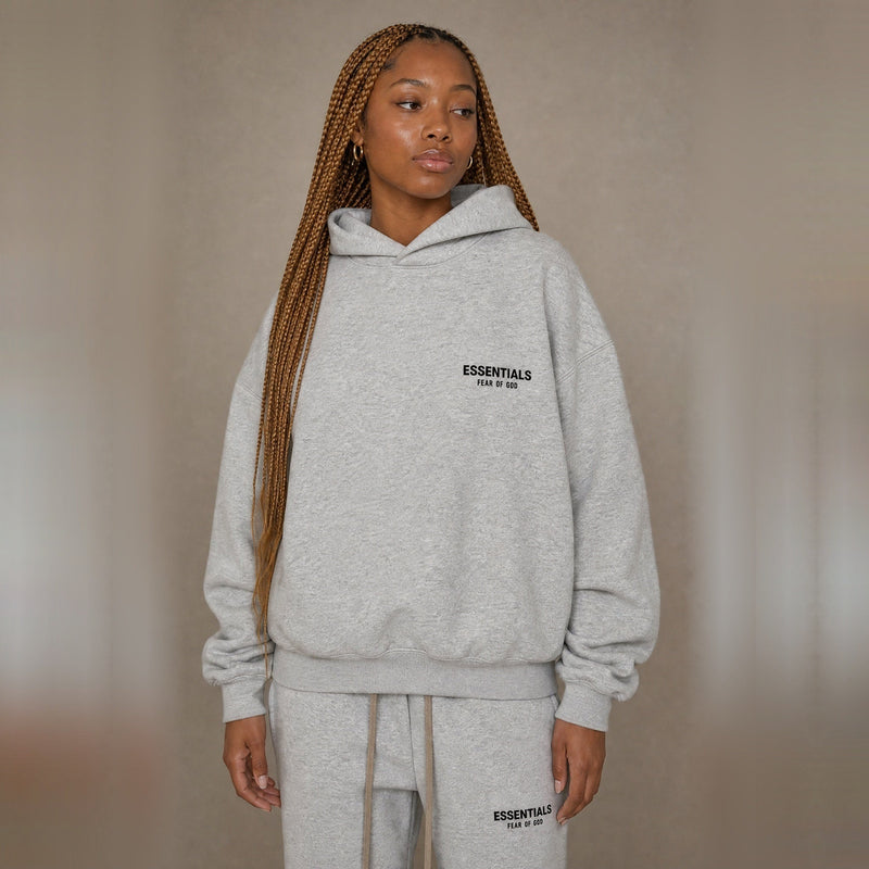 Fear of God Essentials FW24 Light Heather Grey Fleece Hoodie II