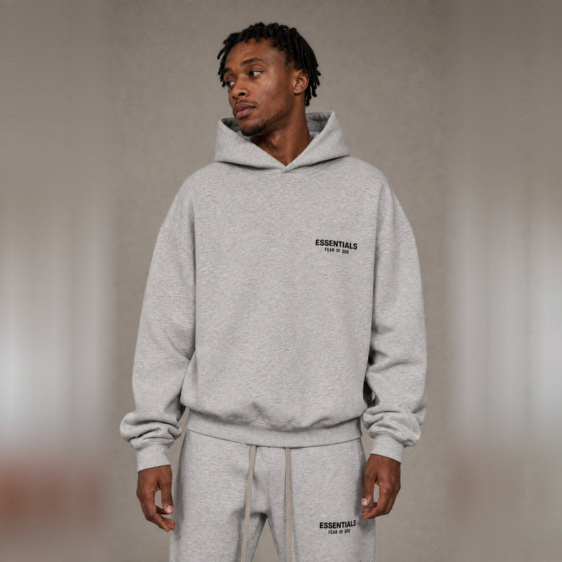 Fear of God Essentials FW24 Light Heather Grey Fleece Hoodie II