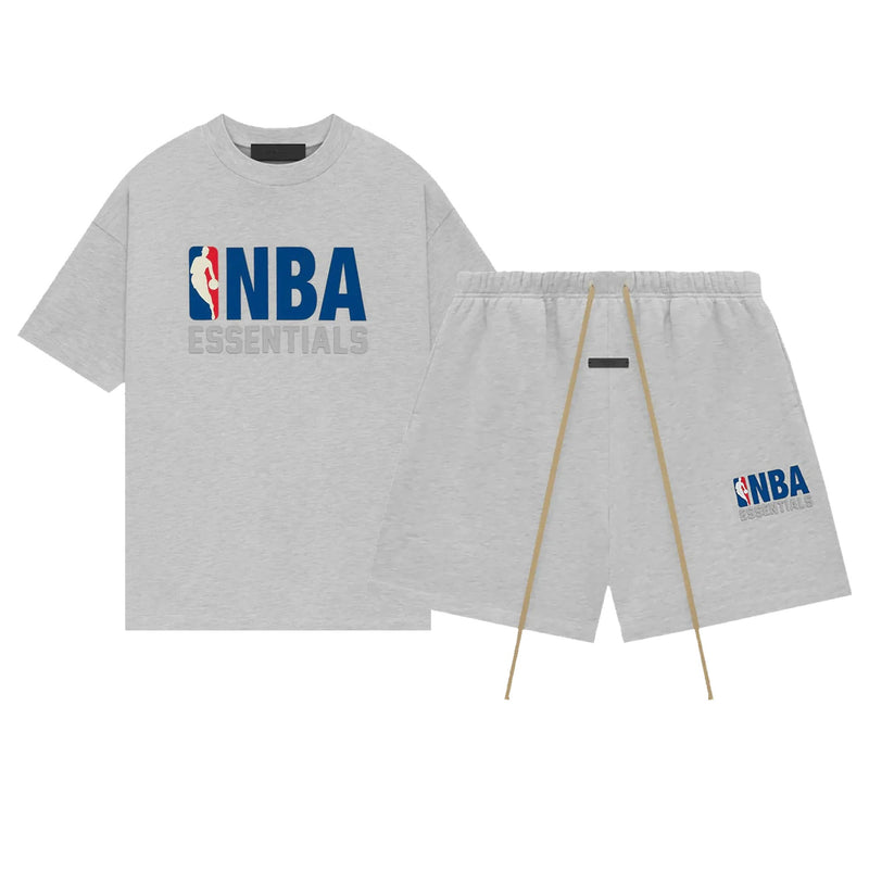Fear of God Essentials x NBA Light Heather Sommer Set