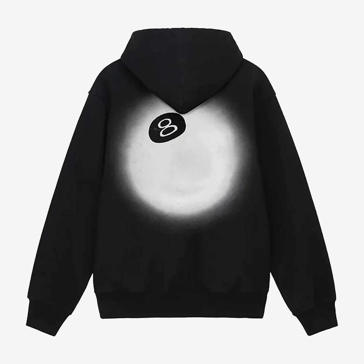 Stussy 8 Ball Fade Hoodie Black