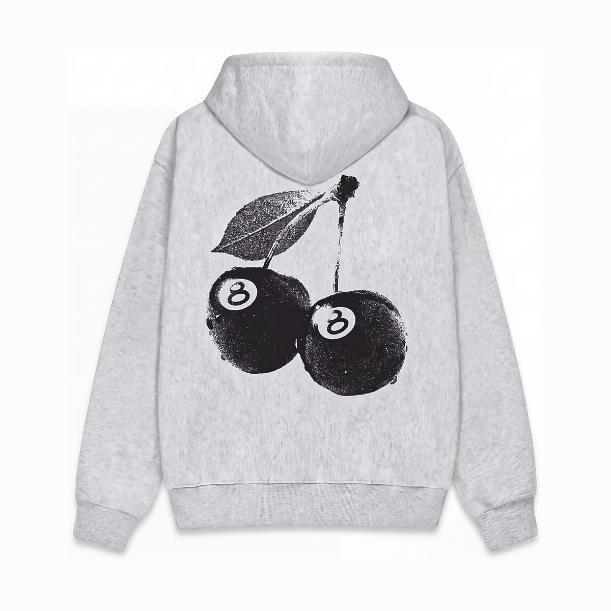 Stussy 8 Ball Cherries Hoodie Grey Heather
