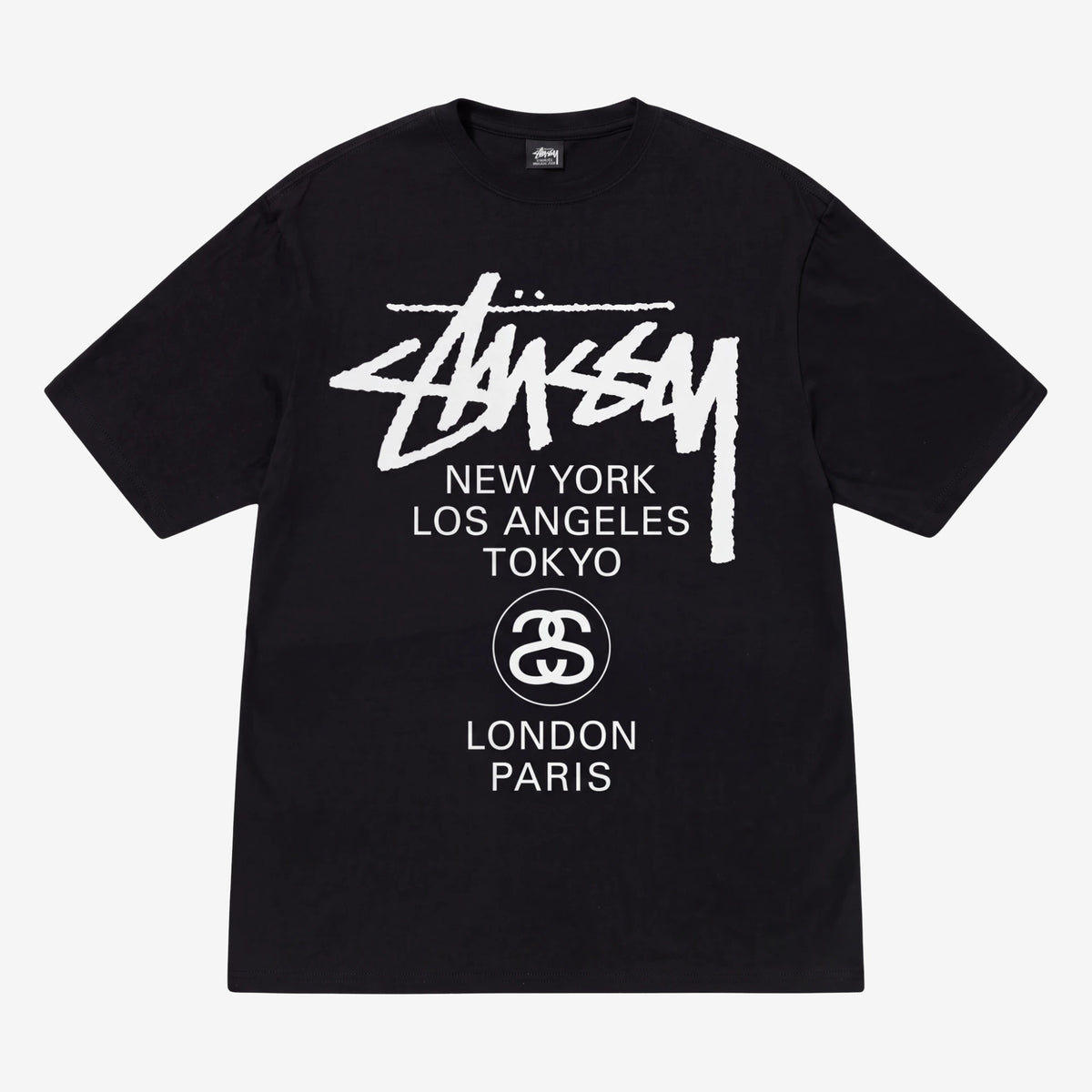 Stussy World Tour μπλουζάκι Μαύρο