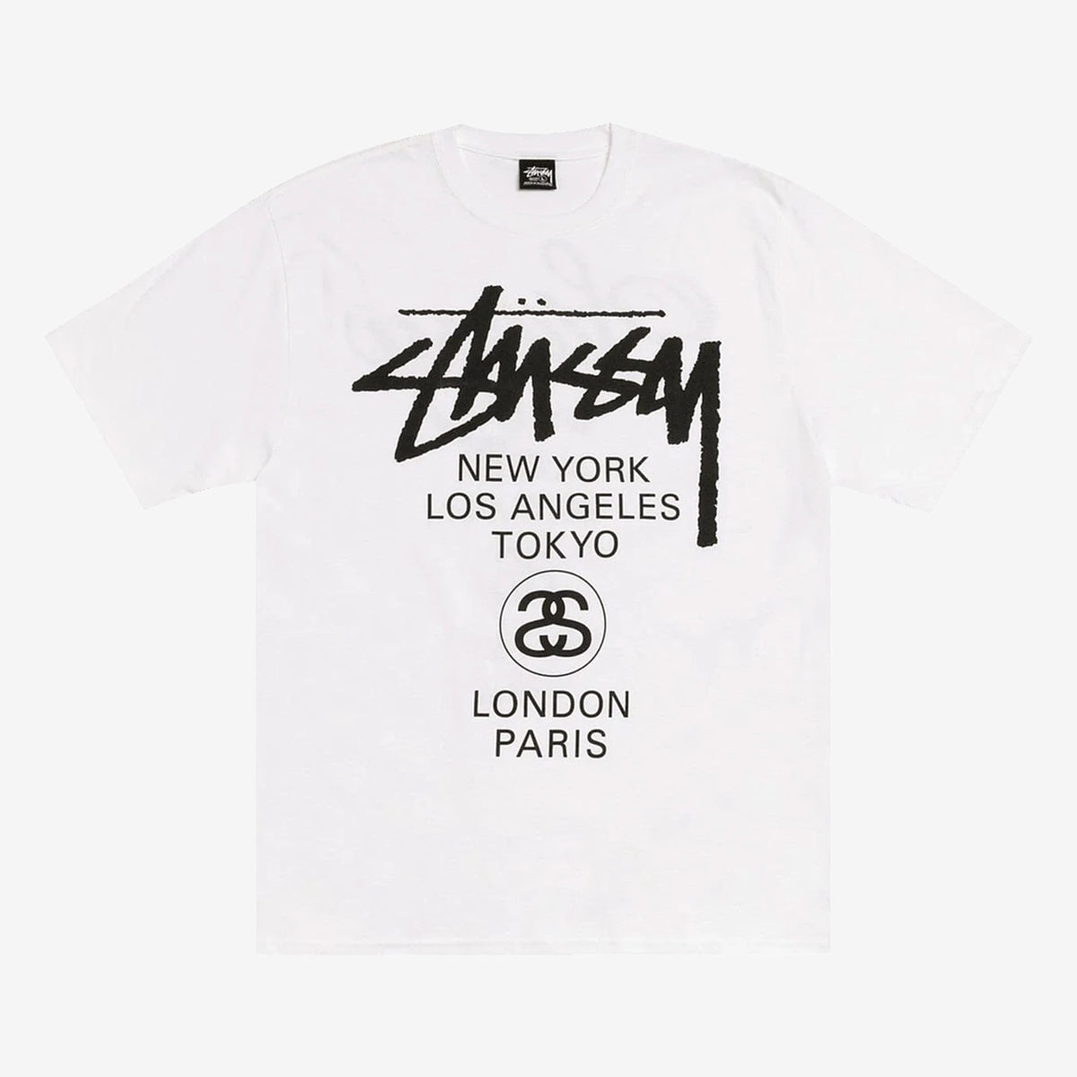 Stussy World Tour majica kratkih rukava White