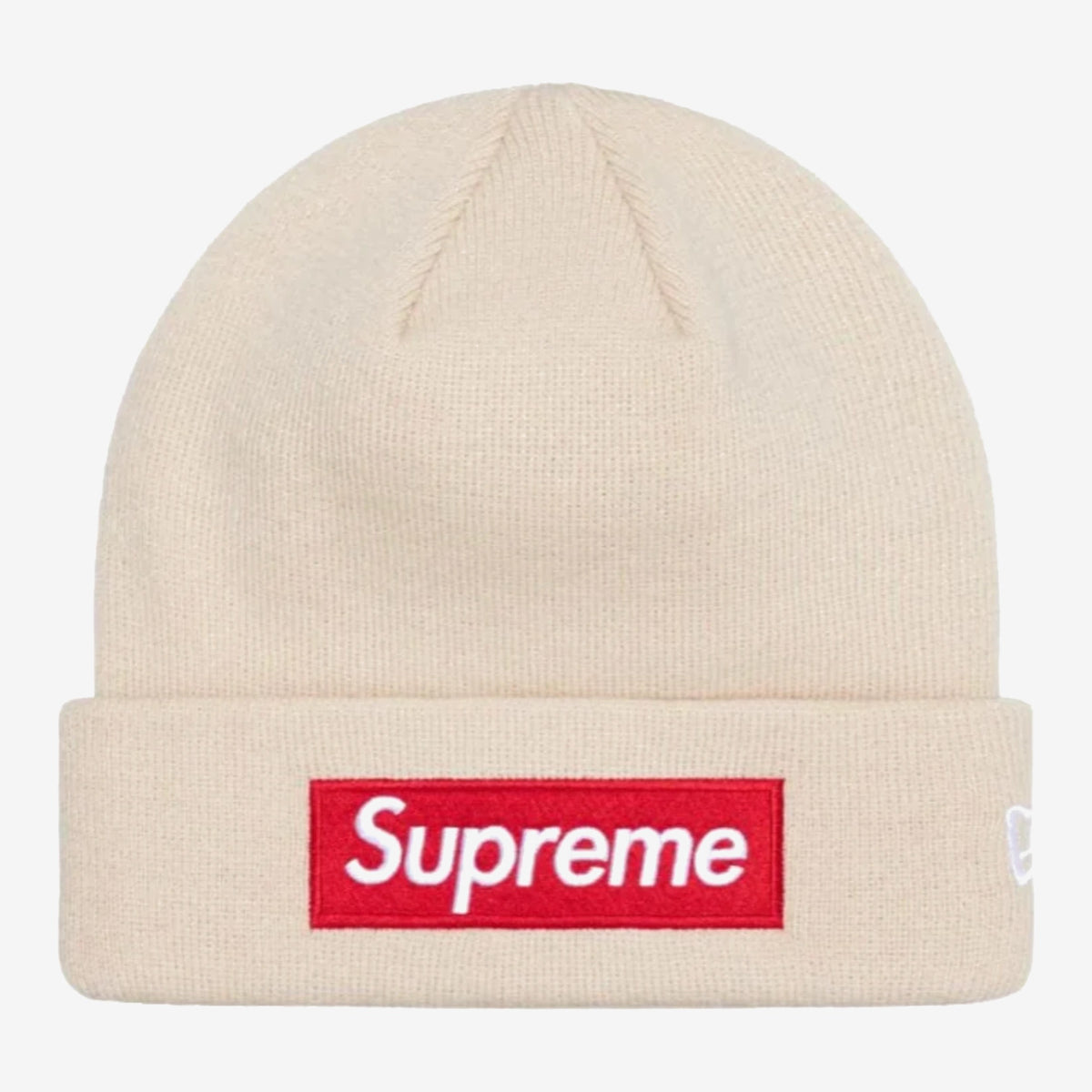 Supreme New Era Box Logo Beanie Beige